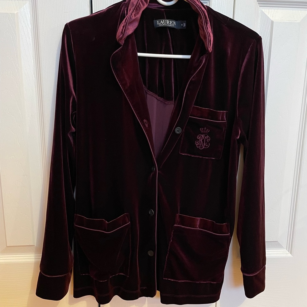 Dark purple velvet Ralph Lauren PJs